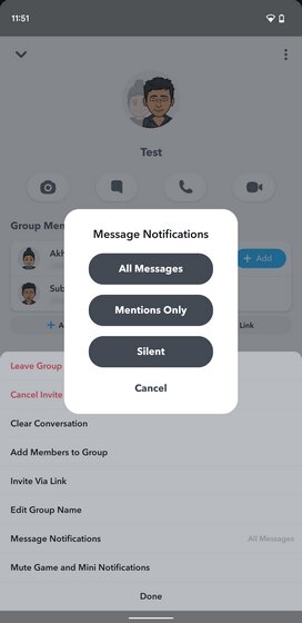 modifier les notifications