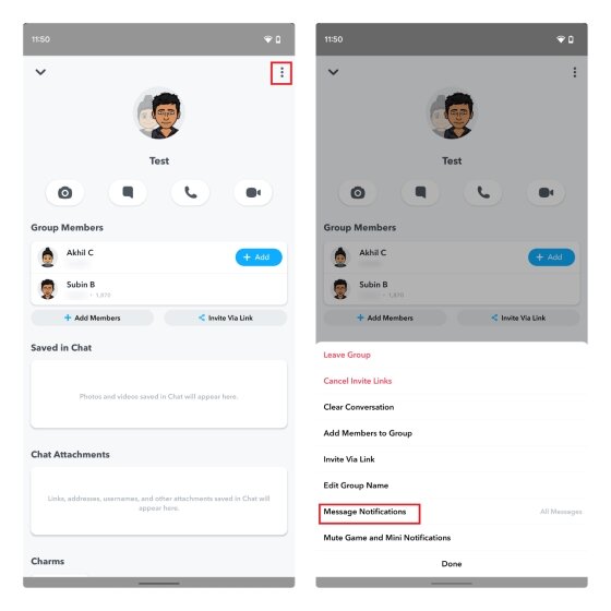 gérer les notifications de messages