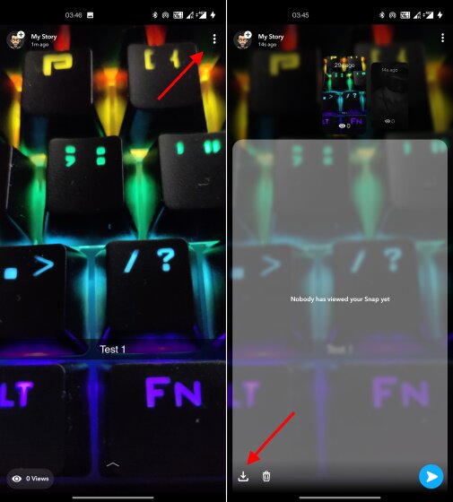 enregistrer des vidéos Snapchat de votre propre histoire