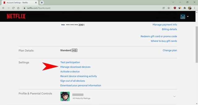 gérer l'option de périphérique de téléchargement sur netflix