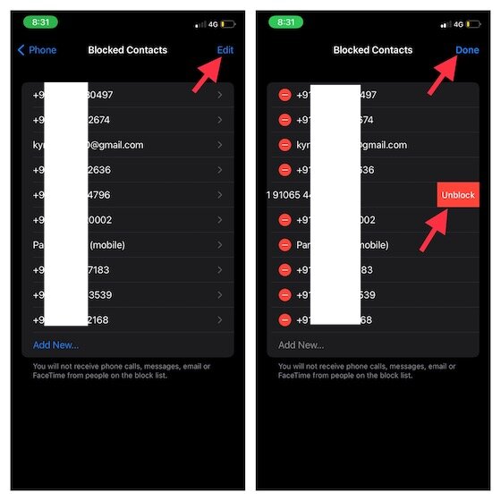 Comment voir les numéros bloqués sur iPhone