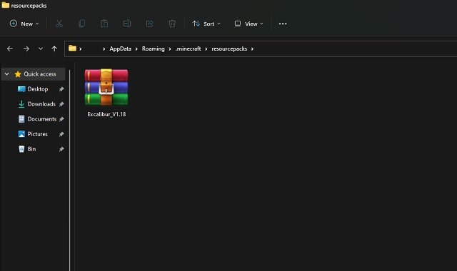 Dossier des packs de ressources dans Minecraft