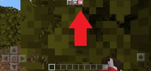 Icône de pause dans MCPE