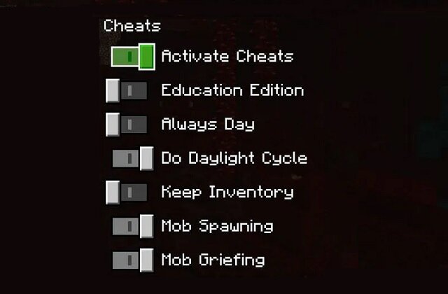 Activer les astuces dans Minecraft Bedrock