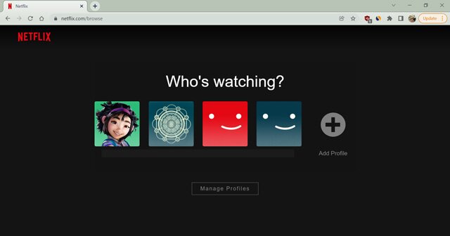 Ouvrez votre profil dans Netflix