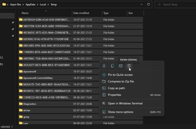 Effacer le cache dans Windows 11 (2022)