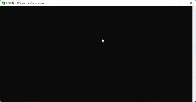 Effacer le cache du Microsoft Store dans Windows 11