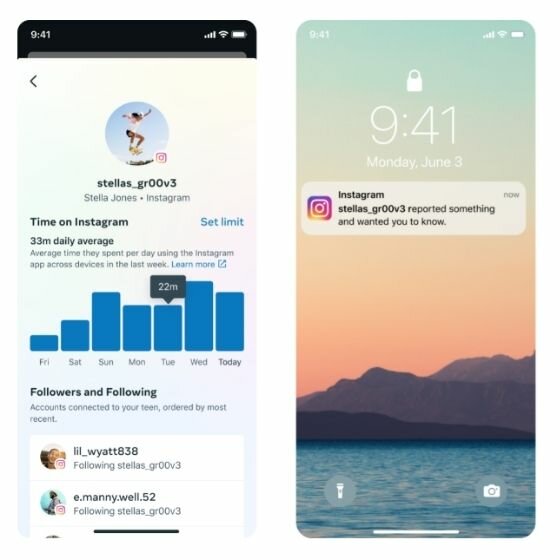 Les contrôles parentaux d'Instagram ont été introduits