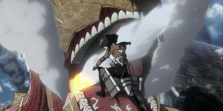 Mikasa et Hange contre Reiner