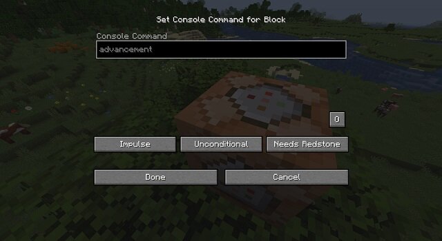 Interface utilisateur du bloc de commande en Java