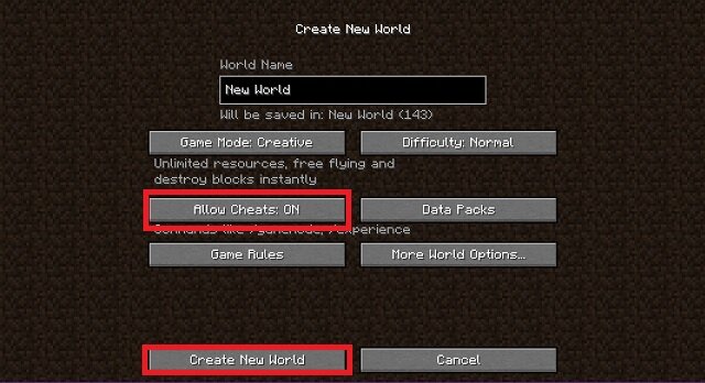 créer un monde avec des astuces sur Minecraft